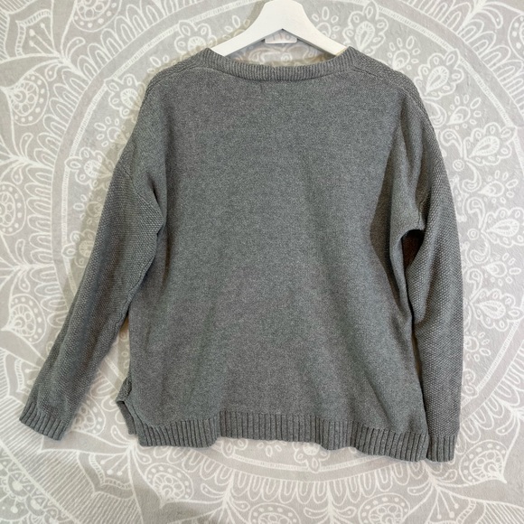 OLD NAVY SIZE M MEDIUM SWEATER GRAY CABLE KNIT COTTON BLEND 677 TOP SHIRT EUC - Picture 6 of 15